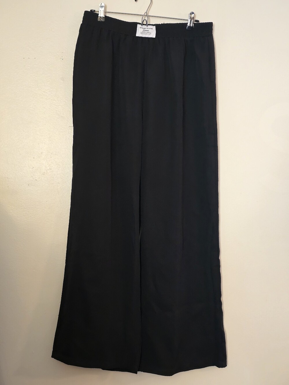 SHEIN Women's XL Black Wide-Leg Pull-On Palazzo Pants